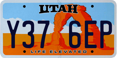 UT license plate Y376EP