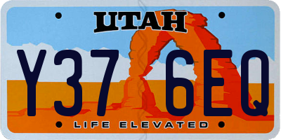 UT license plate Y376EQ