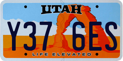 UT license plate Y376ES