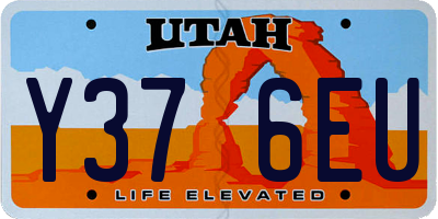UT license plate Y376EU