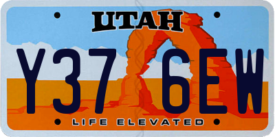 UT license plate Y376EW