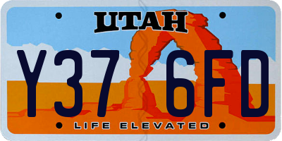UT license plate Y376FD