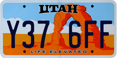 UT license plate Y376FF