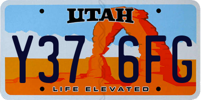 UT license plate Y376FG