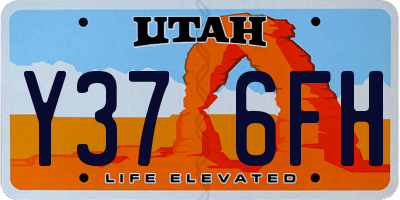 UT license plate Y376FH