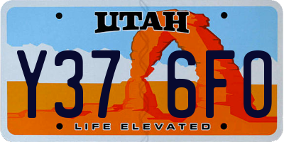 UT license plate Y376FO