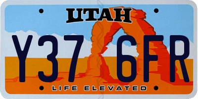 UT license plate Y376FR