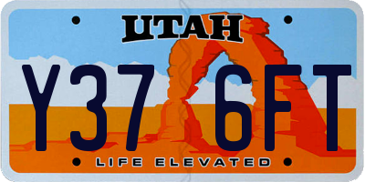 UT license plate Y376FT