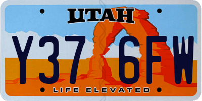 UT license plate Y376FW