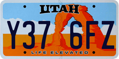 UT license plate Y376FZ