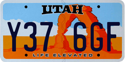 UT license plate Y376GF
