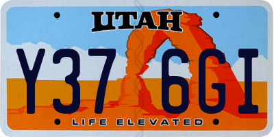 UT license plate Y376GI