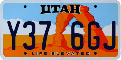 UT license plate Y376GJ