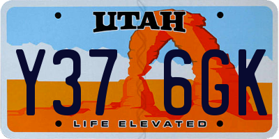 UT license plate Y376GK