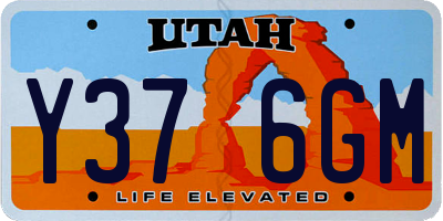 UT license plate Y376GM