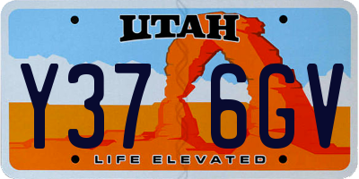 UT license plate Y376GV