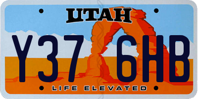 UT license plate Y376HB