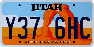 UT license plate Y376HC