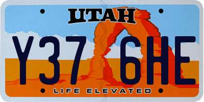 UT license plate Y376HE
