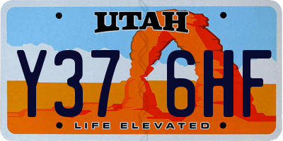 UT license plate Y376HF