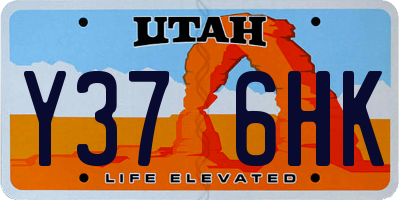 UT license plate Y376HK