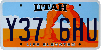 UT license plate Y376HU