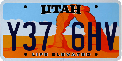 UT license plate Y376HV