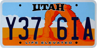 UT license plate Y376IA