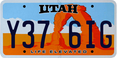 UT license plate Y376IG