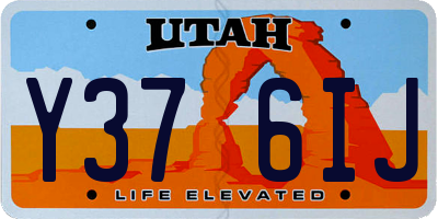 UT license plate Y376IJ