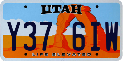 UT license plate Y376IW