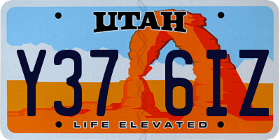 UT license plate Y376IZ