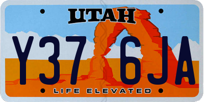 UT license plate Y376JA