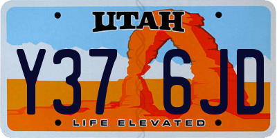 UT license plate Y376JD