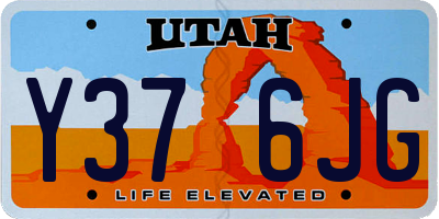 UT license plate Y376JG