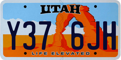 UT license plate Y376JH