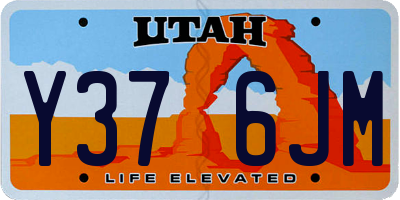 UT license plate Y376JM