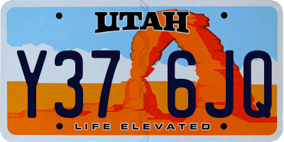 UT license plate Y376JQ