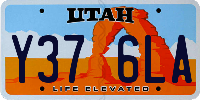 UT license plate Y376LA