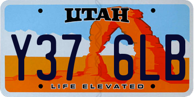 UT license plate Y376LB
