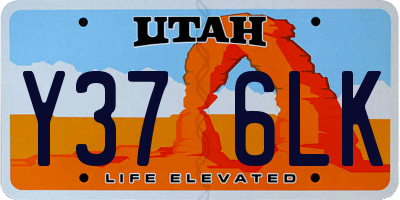 UT license plate Y376LK