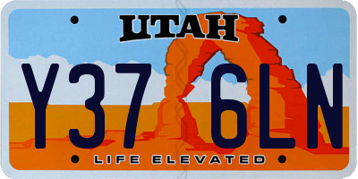UT license plate Y376LN