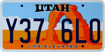 UT license plate Y376LO