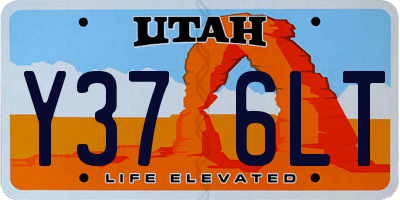 UT license plate Y376LT