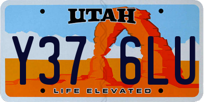 UT license plate Y376LU