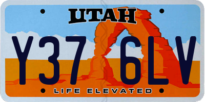 UT license plate Y376LV