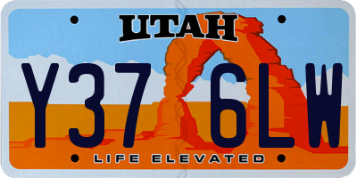 UT license plate Y376LW