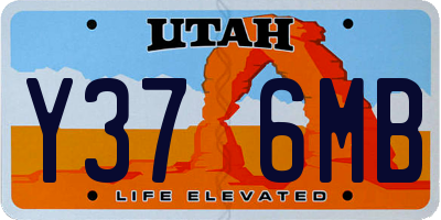 UT license plate Y376MB