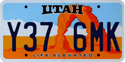 UT license plate Y376MK