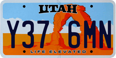 UT license plate Y376MN